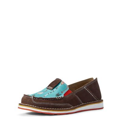 Ariat Cruiser Çikolata / Mavi Loafer Ayakkabı Bayan (35076-900)